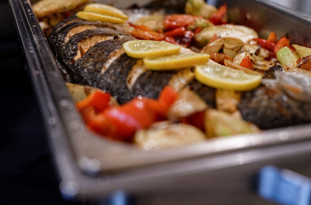 Fischspezialitäten dürfen beim italienischen Catering nicht fehlen